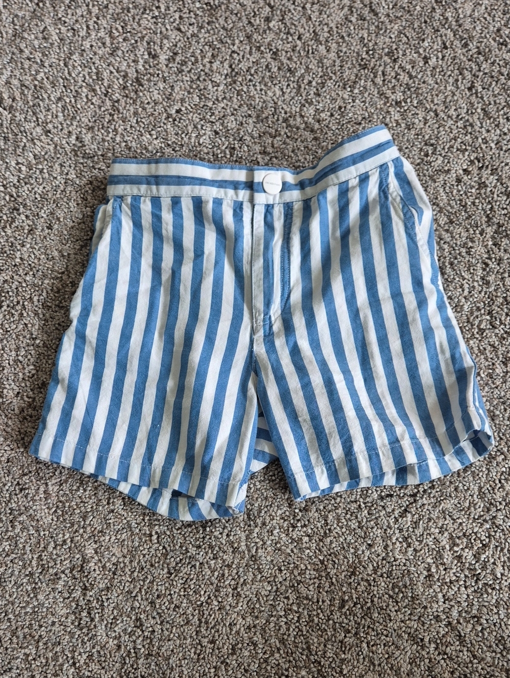 Jacadi Blue and White Striped Shorts